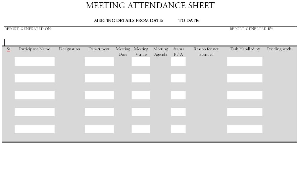 Attendance Sheet 05