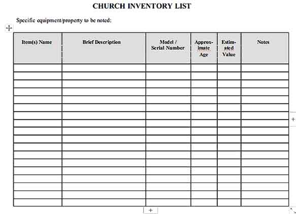 Simple Church Inventory