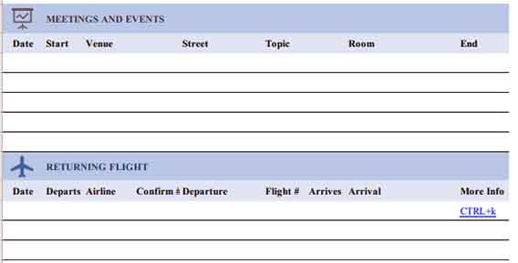 Templates travel itinerary 1 2 Example
