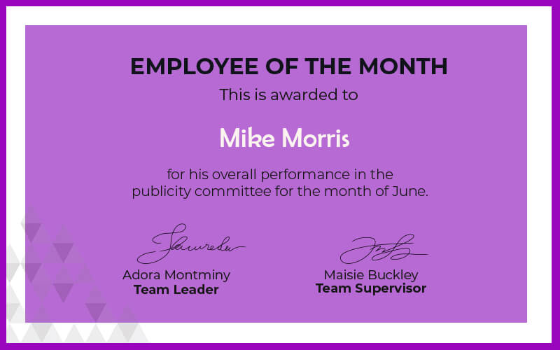 Employee of the Month in photoshop