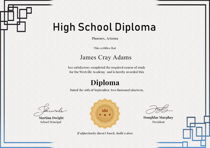 high school diploma psd templates